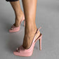 Women's Peep Toe Platform High Heels