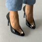 Women's Clear PVC Peep Toe Pointed Toe Stiletto High Heel Pumps