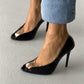 Women's Clear PVC Peep Toe Pointed Toe Stiletto High Heel Pumps