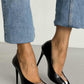 Women's Clear PVC Peep Toe Pointed Toe Stiletto High Heel Pumps