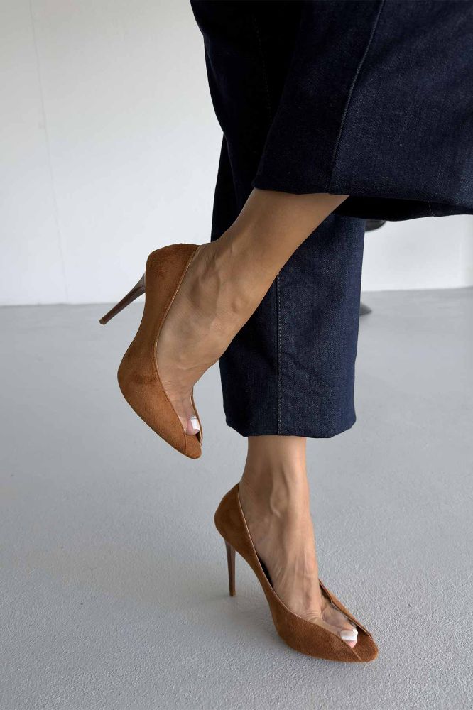 Women's Clear PVC Peep Toe Pointed Toe Stiletto High Heel Pumps