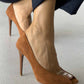 Women's Clear PVC Peep Toe Pointed Toe Stiletto High Heel Pumps