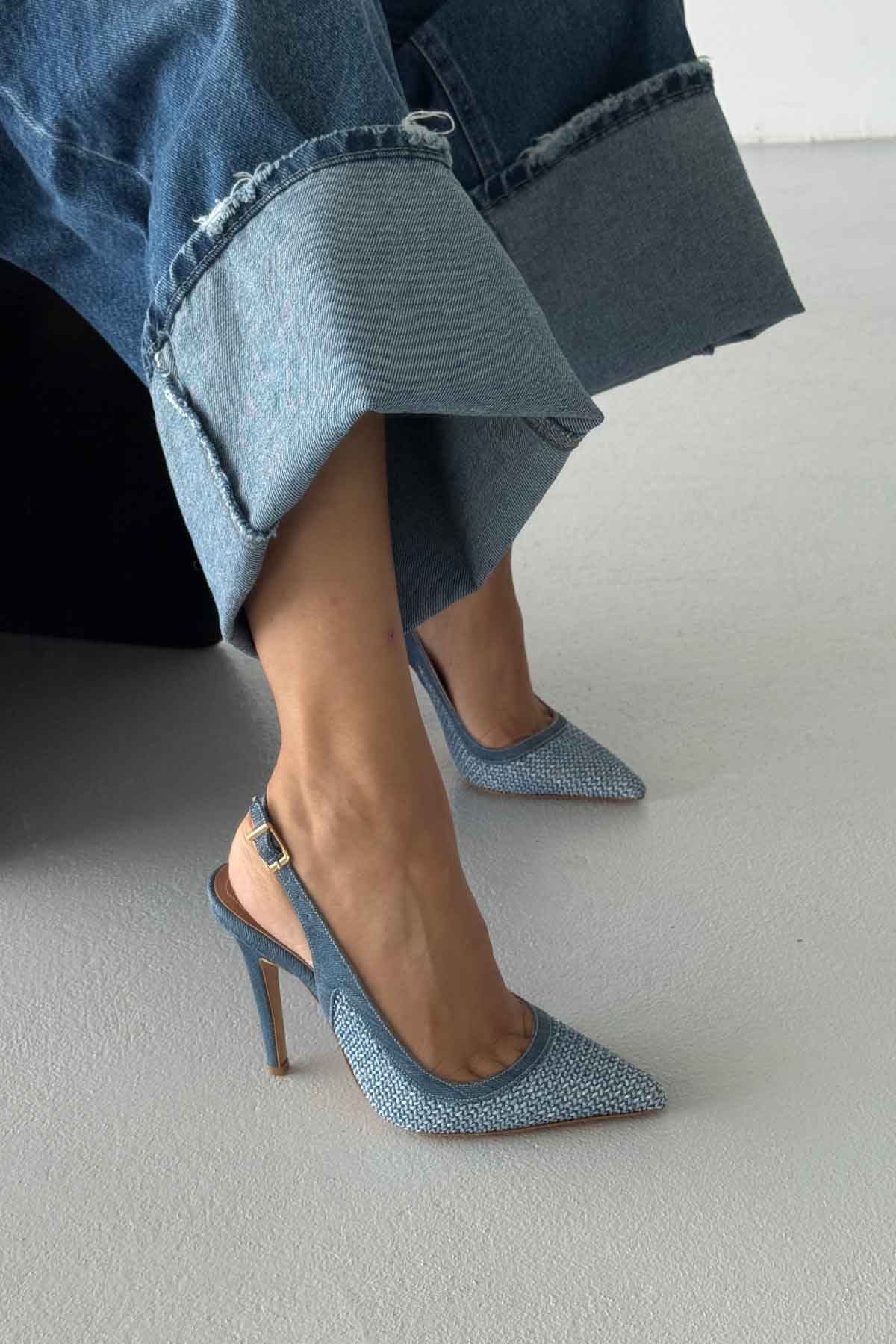 Women’s Elegant Pointed Toe Backless Slingback Stiletto Heels