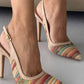 Women’s Elegant Pointed Toe Backless Slingback Stiletto Heels