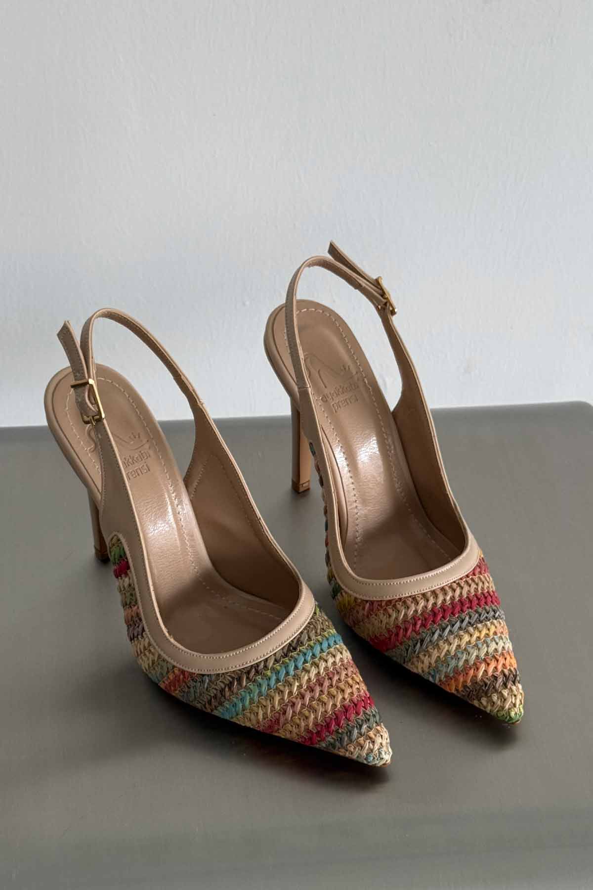 Women’s Elegant Pointed Toe Backless Slingback Stiletto Heels