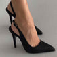Women’s Elegant Pointed Toe Backless Slingback Stiletto Heels