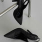 Women’s Elegant Pointed Toe Backless Slingback Stiletto Heels