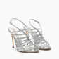 Women's Metallic Open-Toe Slingback High Heel Sandals