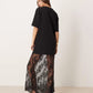 Gina Tricot T-Shirt Lace Maxi Dress