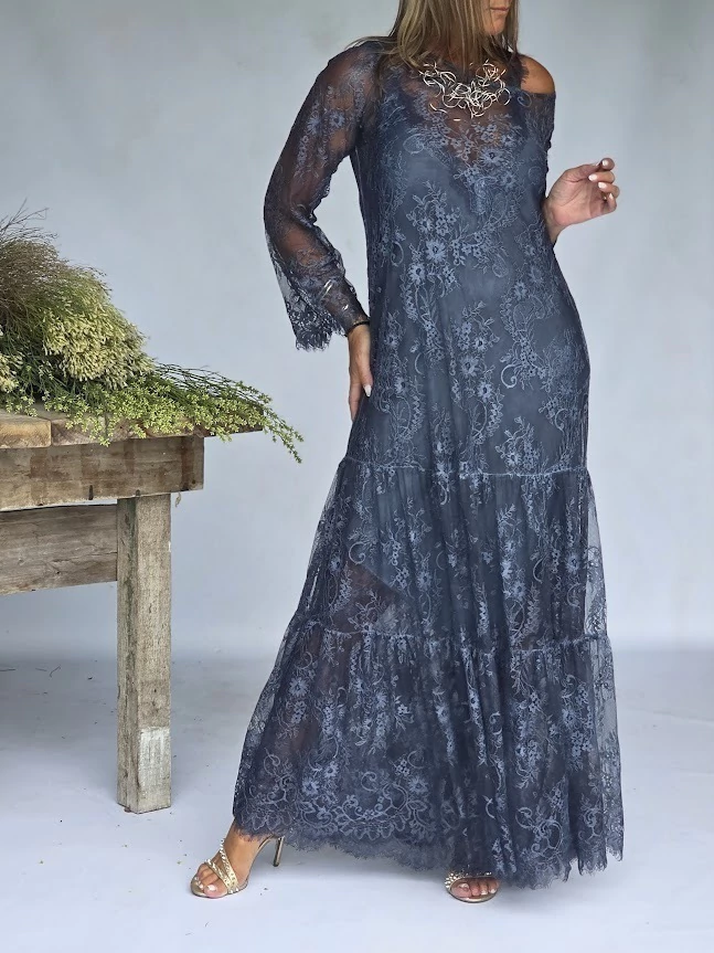 Elegant Lace Two-Piece Dress Set