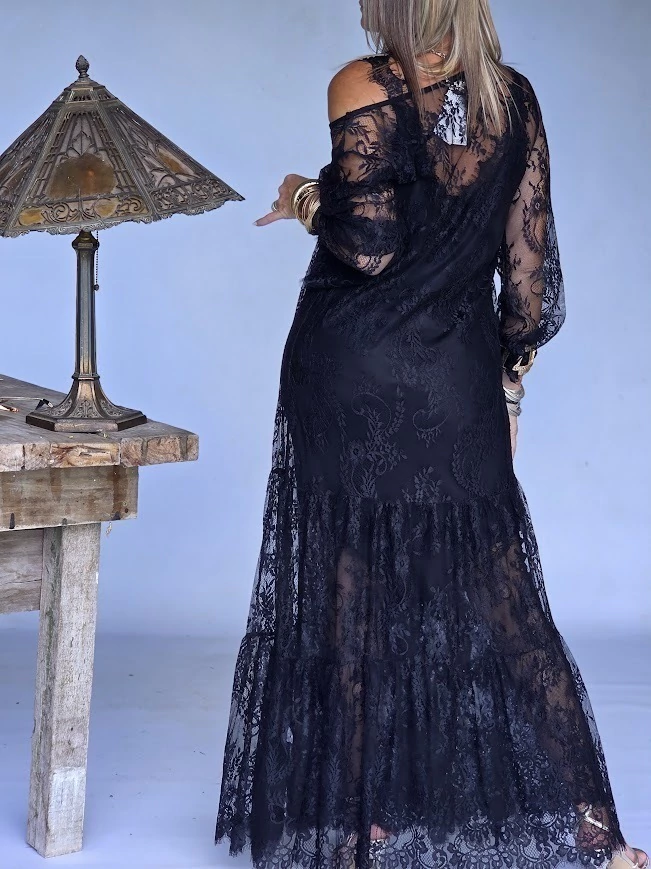 Elegant Lace Two-Piece Dress Set