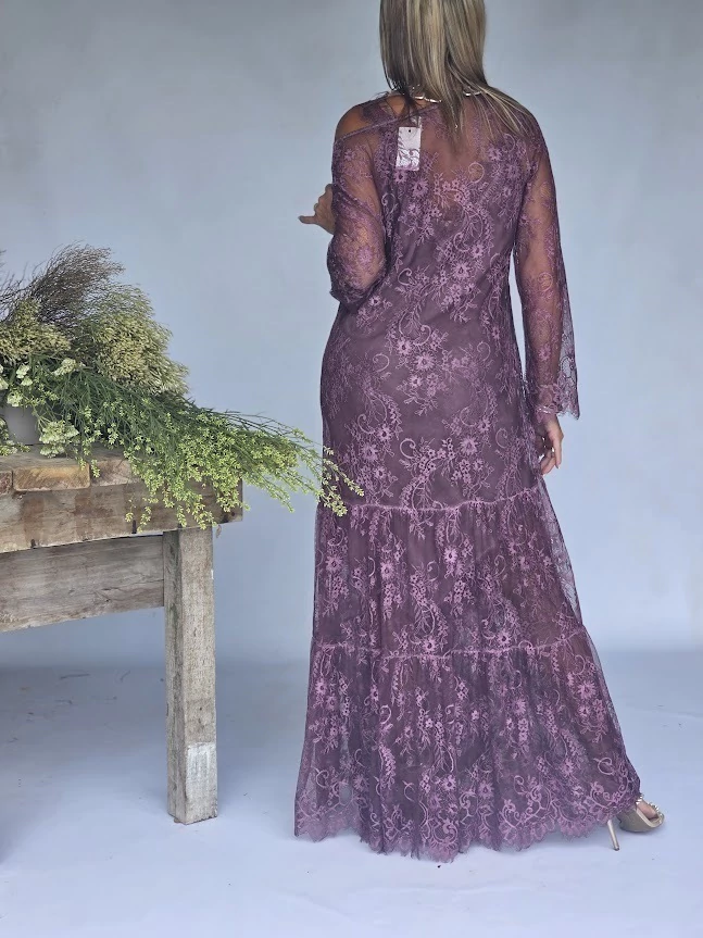 Elegant Lace Two-Piece Dress Set