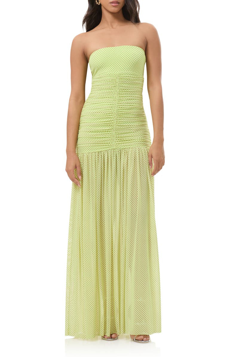 Elegant Ruched Strapless Maxi Dress