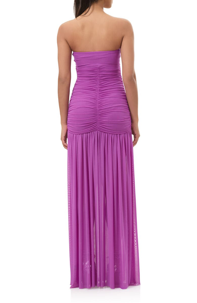 Elegant Ruched Strapless Maxi Dress