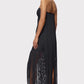 Strapless Fringe Maxi Dress
