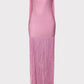 Strapless Fringe Maxi Dress