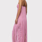 Strapless Fringe Maxi Dress
