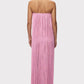 Strapless Fringe Maxi Dress