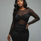 Mesh Panel Wrap Front Maxi Dress