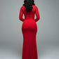 Mesh Panel Wrap Front Maxi Dress