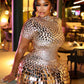 Shimmer Sequin Flounce Hem Mini Dress