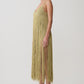 V-Neck Strappy Crochet Maxi Dress