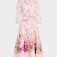 Floral-Print Silk Blend Midi Shirtdress