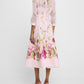 Floral-Print Silk Blend Midi Shirtdress