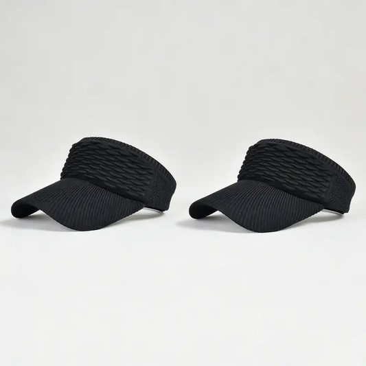 2Pcs Women's High Ponytail Sun Visor Hat