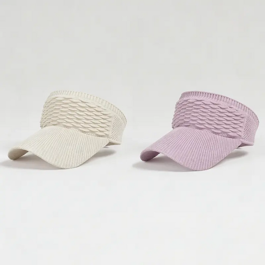 2Pcs Women's High Ponytail Sun Visor Hat