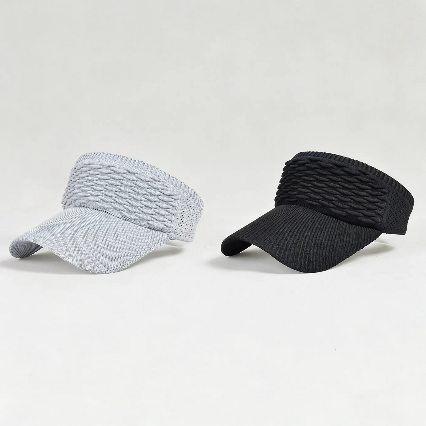 2Pcs Women's High Ponytail Sun Visor Hat