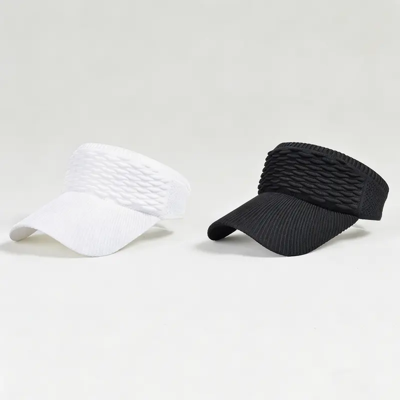 2Pcs Women's High Ponytail Sun Visor Hat