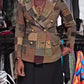 Fashion Button Up Patchwork Tweed Blazer