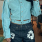 Detachable Belt Buttons PU Jacket