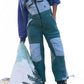 Adjustable Buckle Straps Zip Up Pockets Ski Wear Jumpsuit