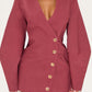 Fashion V Neck Blazer Dress