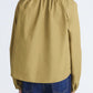 Ruffled Neck Adjustable Bow Balloon Sleeves Blouse