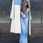 Denim Vest Patchwork Button-down Trench Coat
