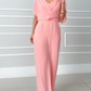 Elegant V-Neck Chiffon Jumpsuit