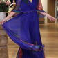 Elegant V-neck Chiffon Maxi Dress