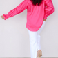 Make It Pop Hot Pink Long Sleeve Blouse