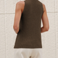 Collar Tank Knit Sleeveless Top