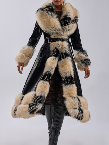 Velvet Faux Fur Jacket