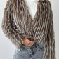 Faux Fur Open Front Loose Fluffy Coat