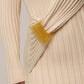 Asymmetric Neck Acrylic Accent Knitted Maxi Dress