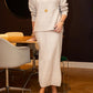 Knitted High Neck Sweater Two Pieces Dress
