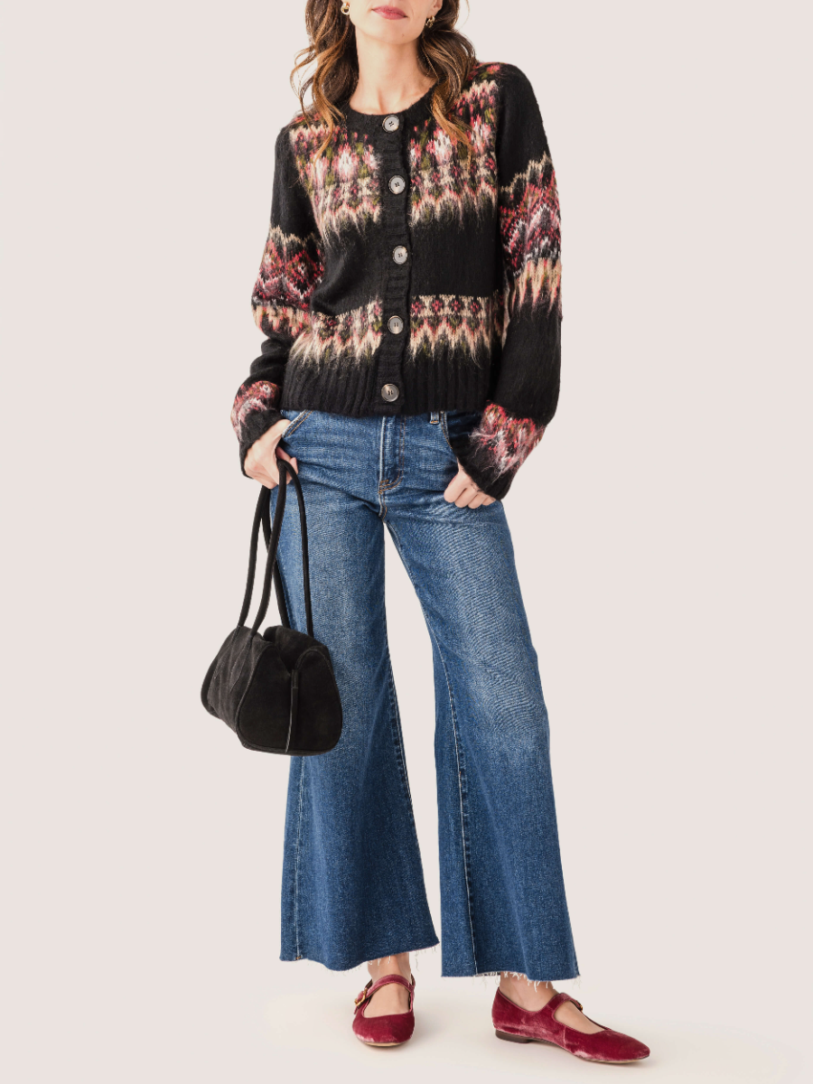 Icelandic Fuzzy Knit Cardigan