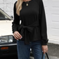 Crewneck Tie Knot Sweatshirt Pullover