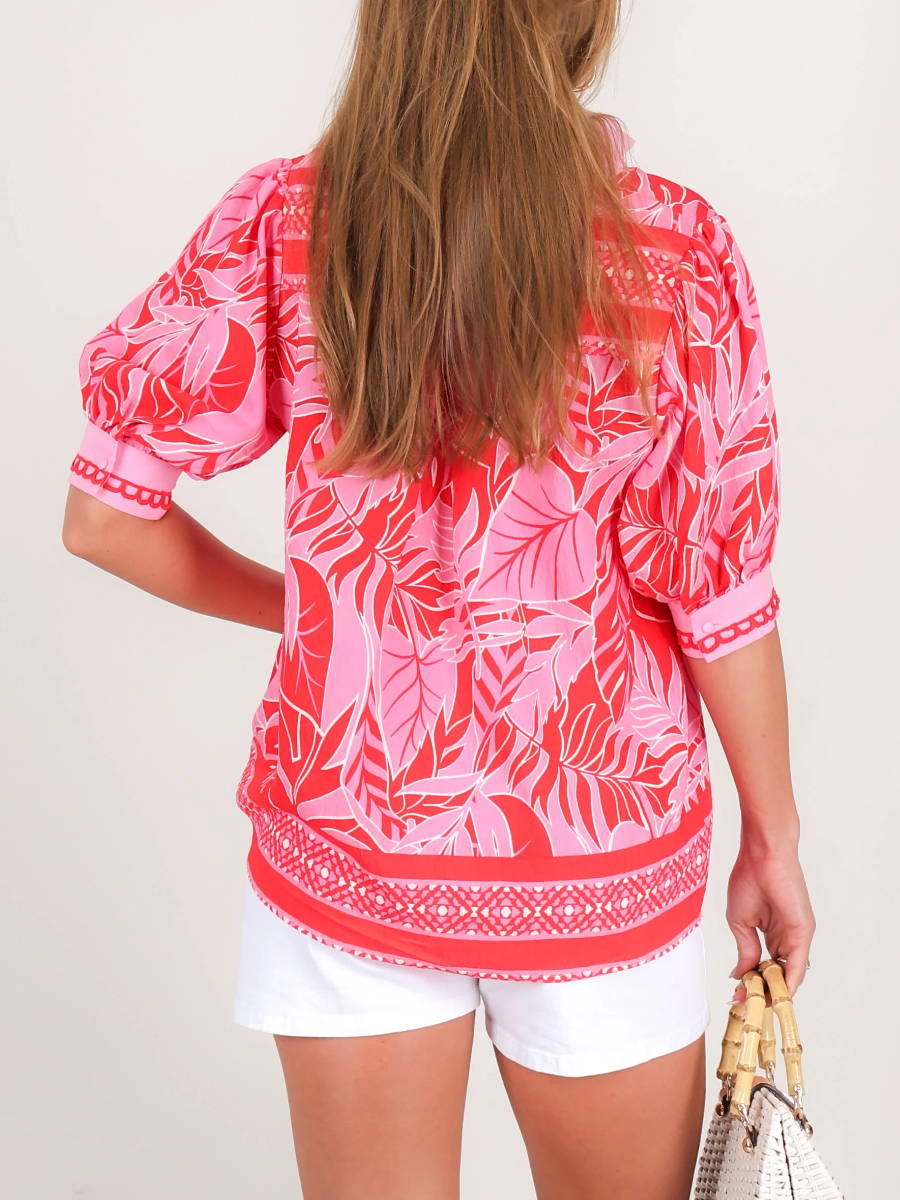 Patricia Red Short Sleeve Top