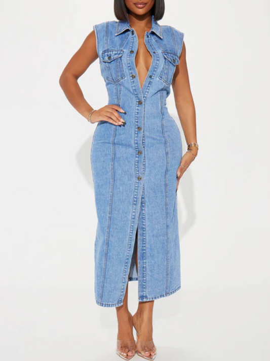 Tallahassee Denim Maxi Dress